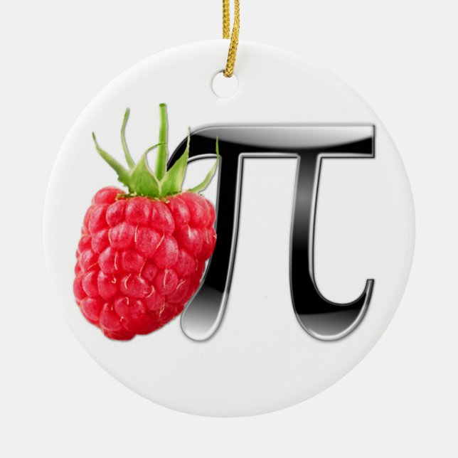 Décoration En Céramique Symbole de framboise et de pi (Devant)