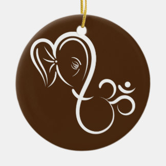 Décoration En Céramique Symbole de Ganesha Méditation Spiritual de Calligr