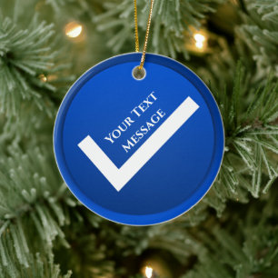 Décoration En Céramique Symbole de marque bleue Noël