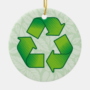 Décoration En Céramique Symbole de recyclage