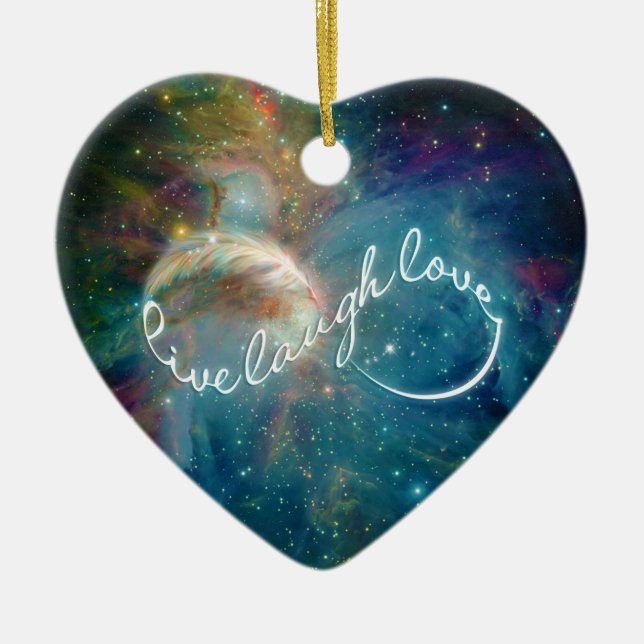 Décoration En Céramique Symbole infinité de "Live Laugh Love" mystique (Devant)