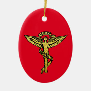 Décoration En Céramique Symbole Médicale chiropratique Ornament de Noël