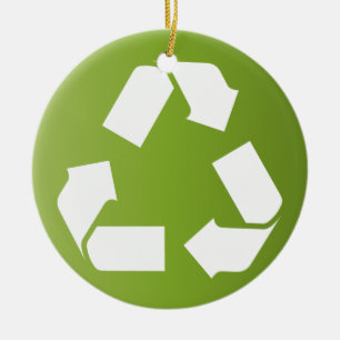 DÉCORATION EN CÉRAMIQUE SYMBOLE RECYCLE