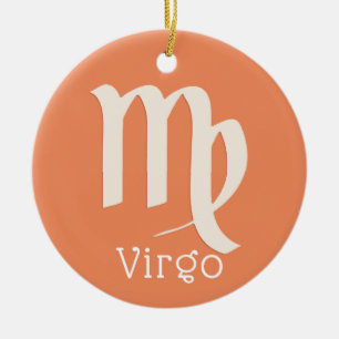 Décoration En Céramique SYMBOLE Zodiaque Virgo Sun