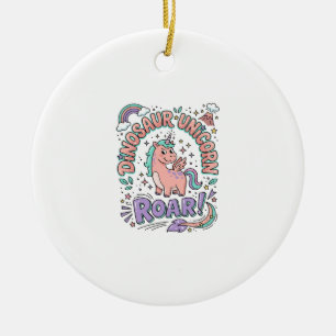 Décoration En Céramique T-Shirt Licorne Dinosaure Licorne Rugissement Styl