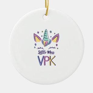 Décoration En Céramique T-shirt pour fille de VPK premier jour Little Miss