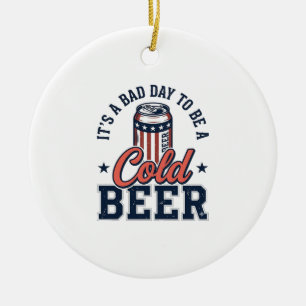 Décoration En Céramique T-shirt vectoriel vintage de bière froide patrioti