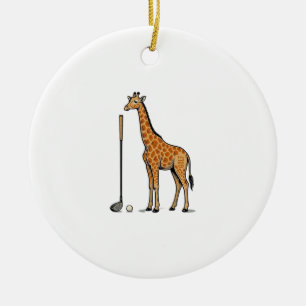 Décoration En Céramique T-Shirt Vintage Gravure Girafe Golf Vector Desi