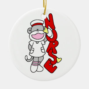 Décoration En Céramique T-shirts et cadeaux de l'infirmière singe de choc