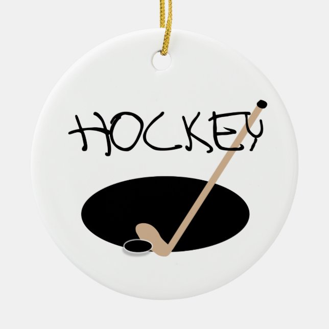 Décoration En Céramique T-shirts et cadeaux d'HOCKEY (Devant)