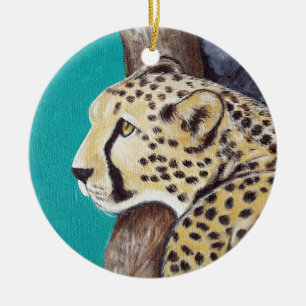 Décoration En Céramique Tableau Cheetah