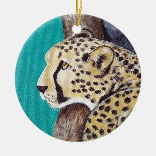 Décoration En Céramique Tableau Cheetah (Devant)