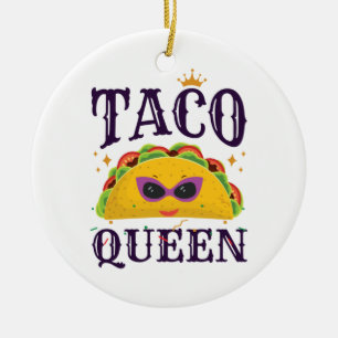 Décoration En Céramique Taco Queen Love Tacos Femmes
