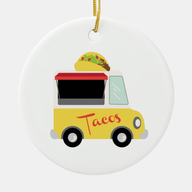 Décoration En Céramique Taco Truck Food (Devant)