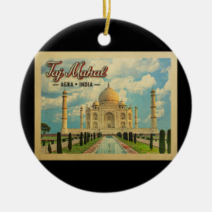 Décoration En Céramique Taj Mahal Vintage voyage Inde