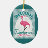 Tallahassee Floride Flamant rose rose Rétro