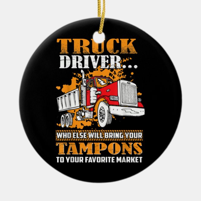 Décoration En Céramique Tampons de conducteur de camion (Devant)