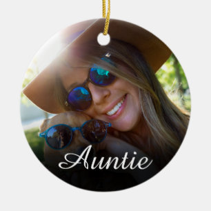 Décoration En Céramique Tante de script rose girly photo Définition Tante 