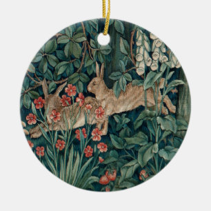 Décoration En Céramique Tapisserie de lapins forestiers