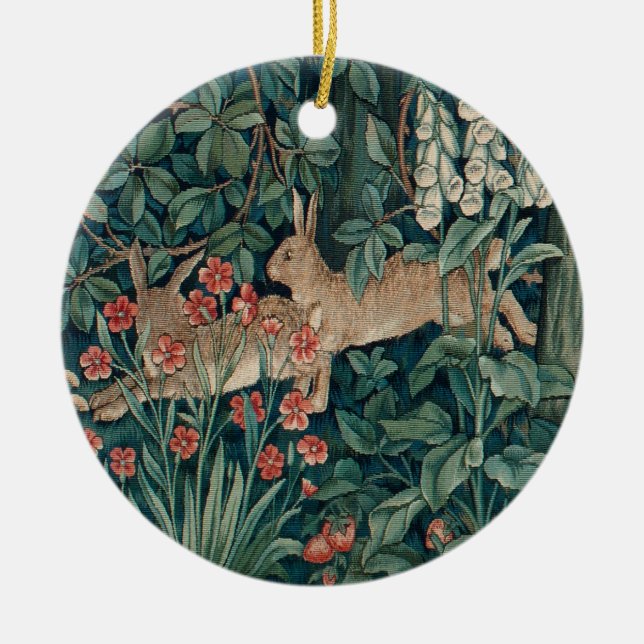 Décoration En Céramique Tapisserie de lapins forestiers (Devant)