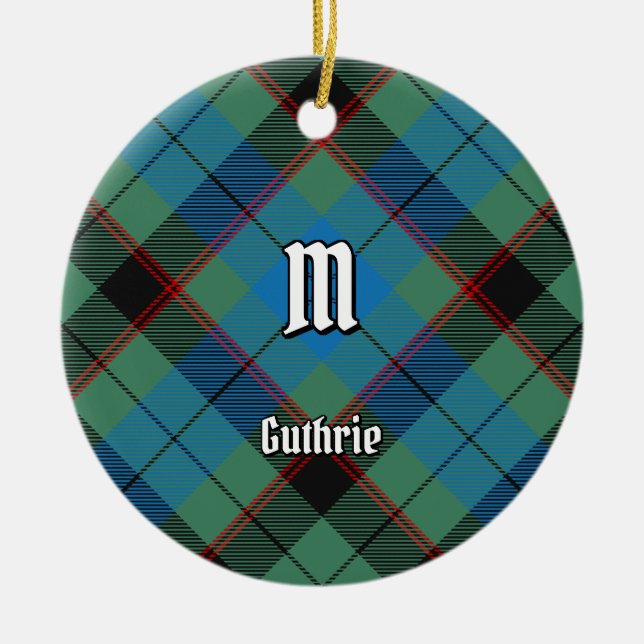 Décoration En Céramique Tartan Clan Guthrie (Devant)