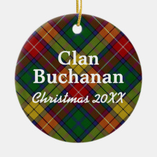 Décoration En Céramique Tartan d'écossais de Buchanan de clan