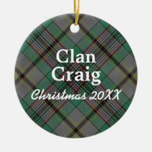 Décoration En Céramique Tartan d'écossais de Craig de clan
