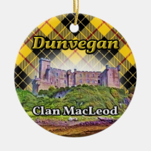 Décoration En Céramique Tartan Ecosse de MacLeod de clan de château de