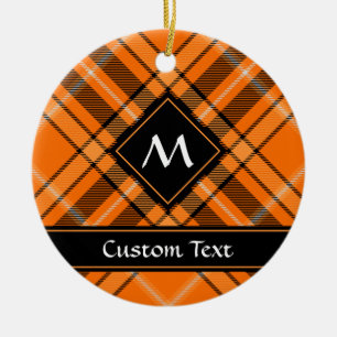 Décoration En Céramique Tartan orange d'Halloween