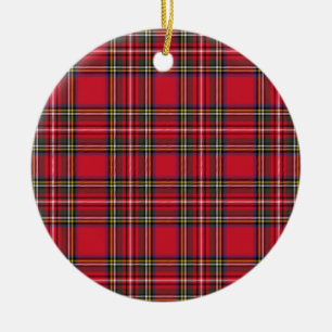 Décoration En Céramique Tartan rouge écossais