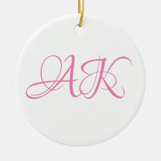 Décoration En Céramique Tasse à monogramme initial rose personnalisable !