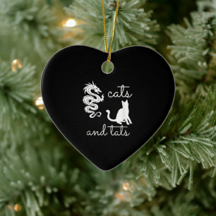Décoration En Céramique Tattoo Lover Cadeaux Chats Et Tats Dragon Kitten