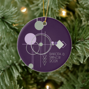 Décoration En Céramique Tattoos   Bohème vert pourpre Abstrait