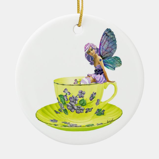 Décoration En Céramique Tea Fairy, Flower, Fairy Gifts, Fairy, Fairy, (Devant)