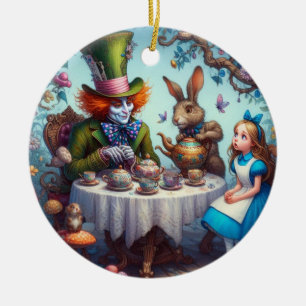 Décoration En Céramique Tea Party avec l'ornement Hatter