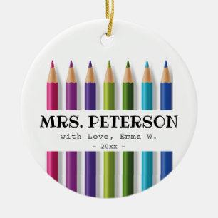 Décoration En Céramique Teacher Christmas Gift Personalized