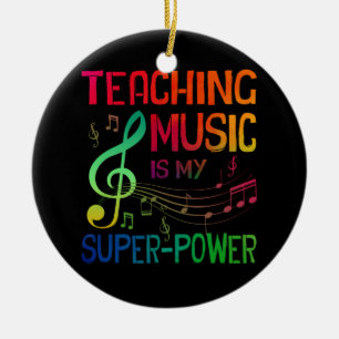 Décoration En Céramique Teaching Music Is My Superpower Back To School Mus