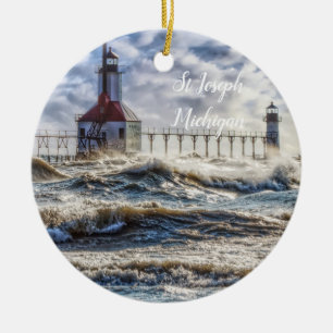 Décoration En Céramique Tempête Au Phare St Joseph