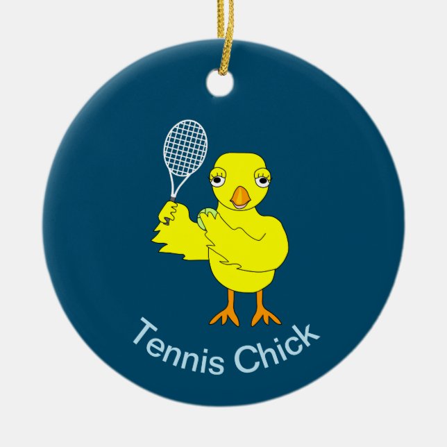 Décoration En Céramique Tennis Chick (Devant)