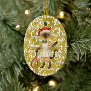 Décoration En Céramique Tennis de Noël thématisé pour joueur qui aime le c