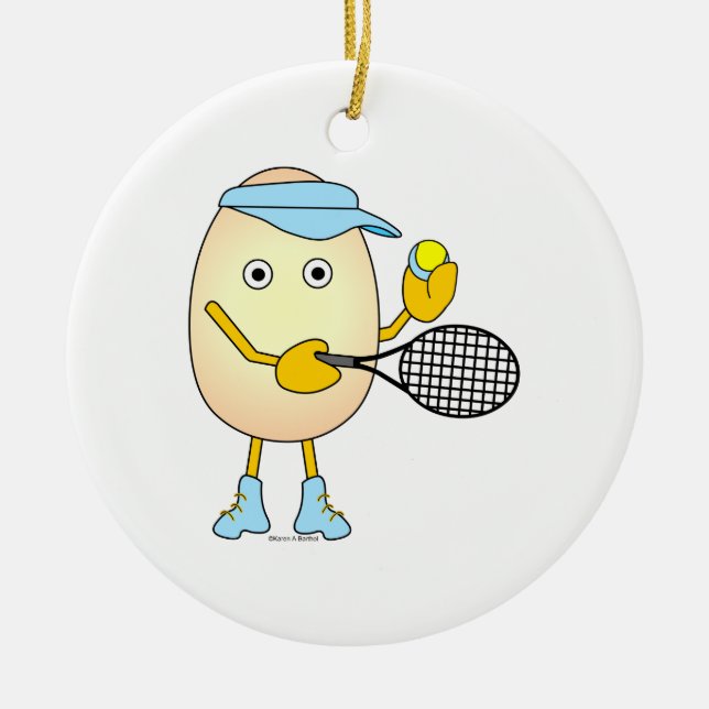 Décoration En Céramique Tennis Egghead (Devant)