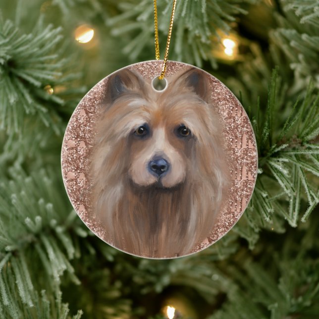 DÉCORATION EN CÉRAMIQUE TERRIER AUSTRALIEN (Arbre)