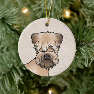 Décoration En Céramique Tête de chien de dessin animé Terrier Irlandais à 
