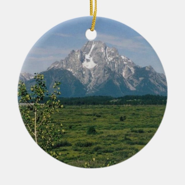Décoration En Céramique Tetons- grand Wyoming (Devant)
