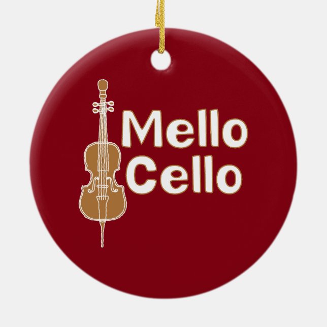 Décoration En Céramique Texte blanc Cello Mellow (Dos)