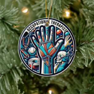 Décoration En Céramique Texte personnalisé de l'ergothérapeute