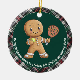 Décoration En Céramique 🎾 🎄 Texte personnalisé, Noël propulsé par Padel