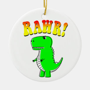 Décoration En Céramique Texte Super T-Rex Rex mou et en colère