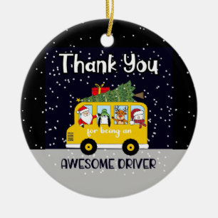 Décoration En Céramique thank you for being an awesome school bus driver