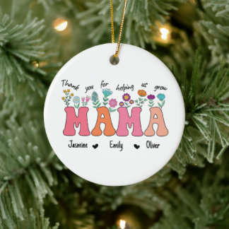 Décoration En Céramique Thank you for helping us grow, Mama